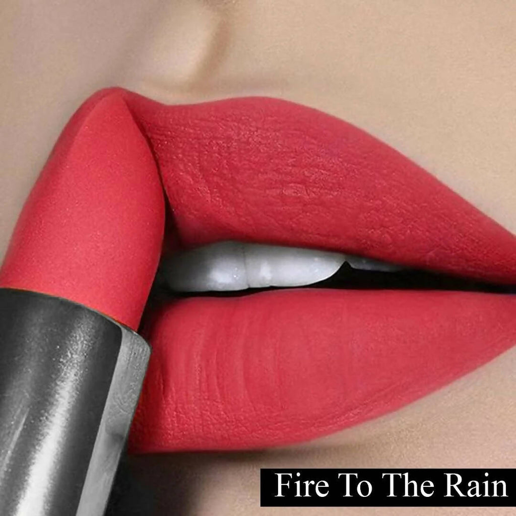 FLiCKA Wear Me Everywhere Creamy Matte Lipstick Fire To The Rain - Peach | Grocsy