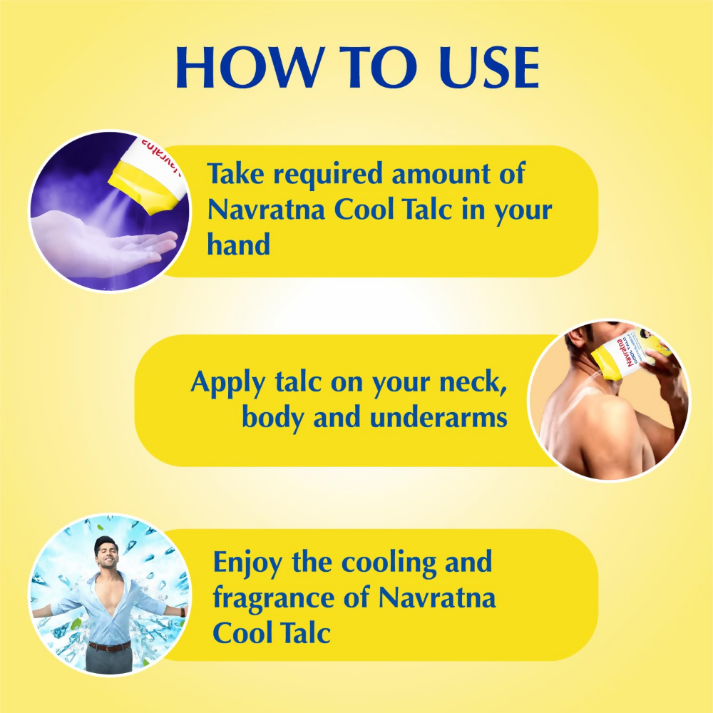 Navratna Cool Arctic Blossom Talc | Grocsy