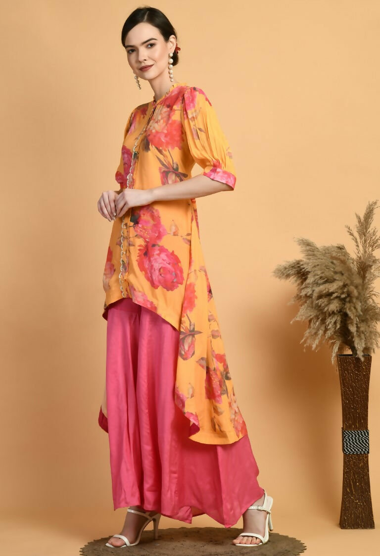 Joban Fashion Mustard Maslin Kurta Set | Grocsy