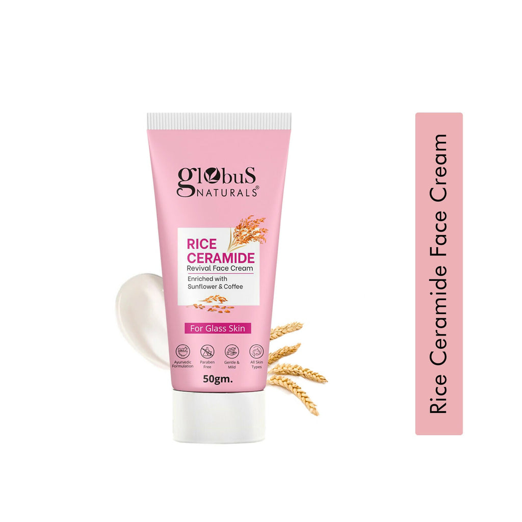 Globus Naturals Rice Ceramide Revival Face Cream | Grocsy