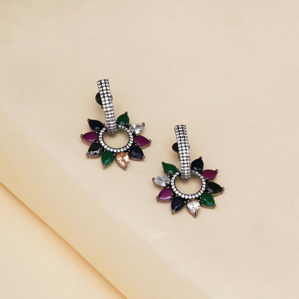 Dual Detachable Multi Loop Earrings- Ruby Raang