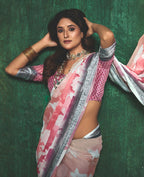 Joban Fashion Dola Silk With Zari Border Shaded Multi Color Work Saree | Grocsy