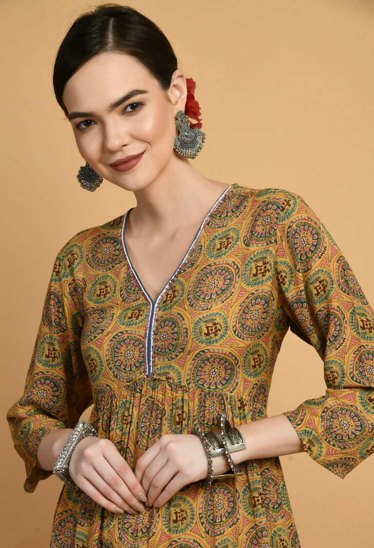 Joban Fashion Mustard Maslin Kurta Set | Grocsy