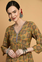 Joban Fashion Mustard Maslin Kurta Set | Grocsy