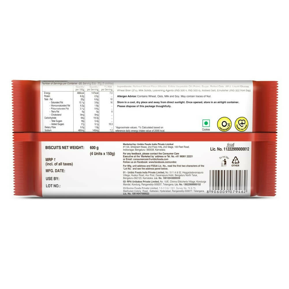 Unibic Oat's Digestive Cookies | Grocsy