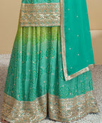 Vastranavya Bandhej Printed Chinon Chiffon Embroidered Sequins Pakistani Suit | Grocsy