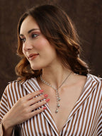 Beaded one sided motif necklace - Ruby Raang | Grocsy