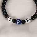 NVR Men & Women Black Evil Eye Adjustable Bracelet | Grocsy