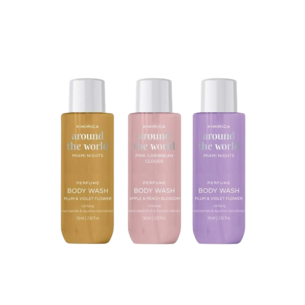 Kimirica Around The World Perfume Body Wash Trio Kit Gift Set | Grocsy