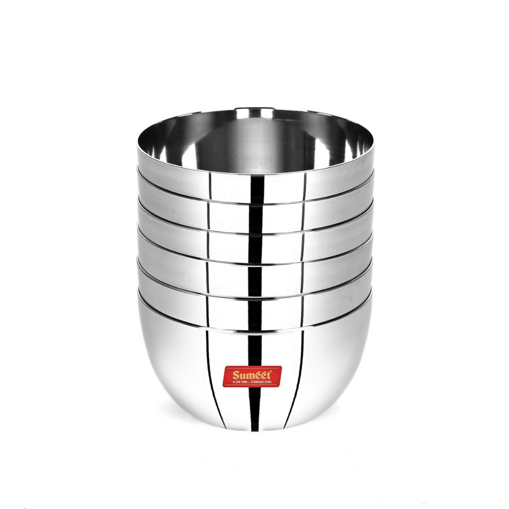 Sumeet Stainless Steel Big Apple Bowl - 9.8cm | Grocsy