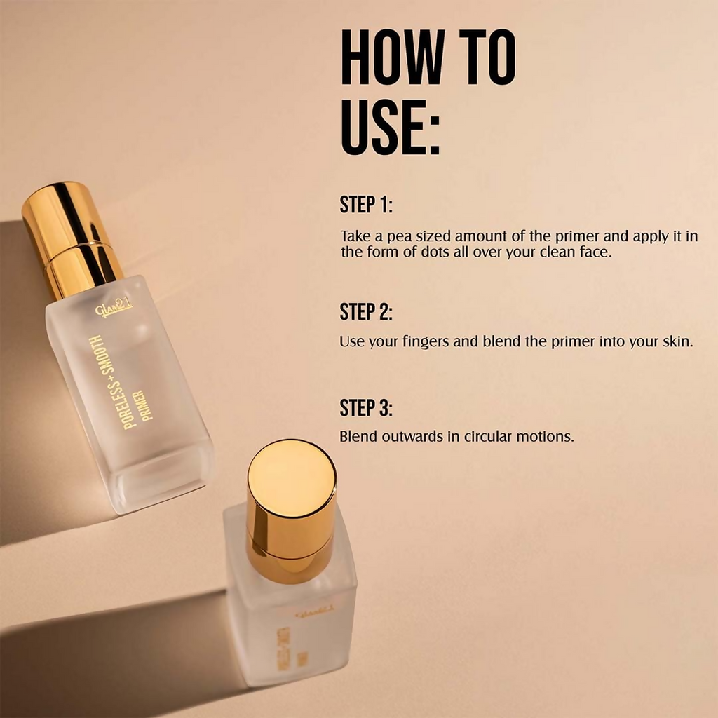 Glam21 Poreless & Smooth Primer With Natural Glow Finish | Grocsy
