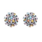 Blush Flower Stone Studs- Ruby Raang | Grocsy