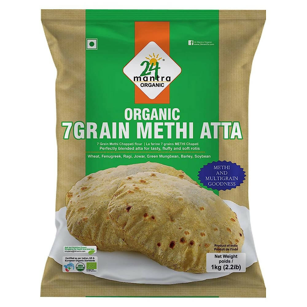 24 Mantra Organic 7Grain Methi Atta | Grocsy