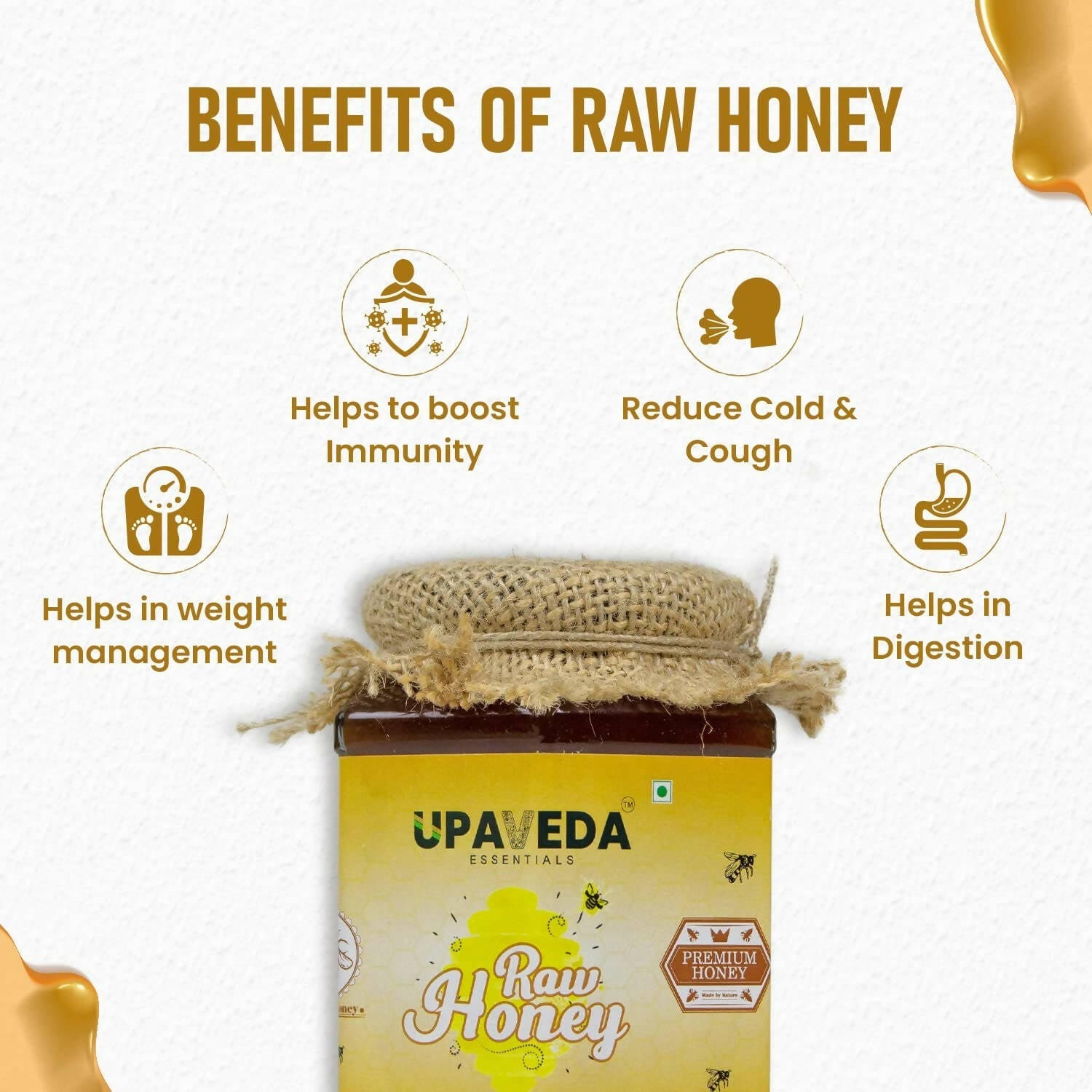 Upaveda Certified Organic Raw Honey | Grocsy
