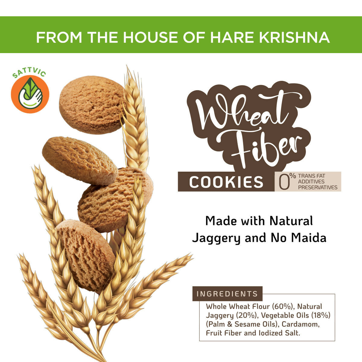 Vasudha Nurtured By Nature Wheat Fiber Millet Cookies | Grocsy