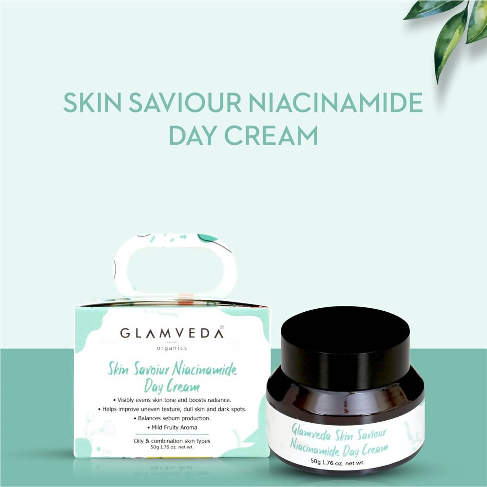 Glamveda Skin Saviour Niacinamide Hydrating Day Cream | Grocsy