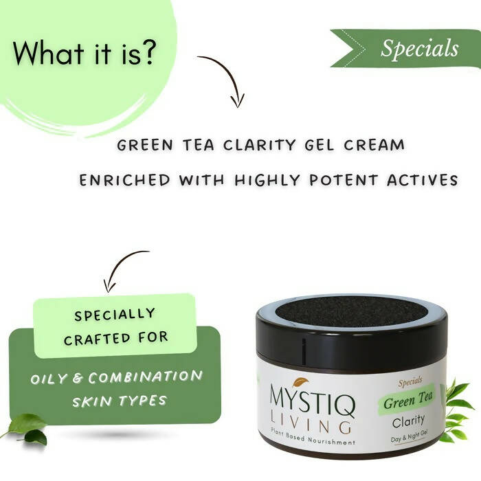 Mystiq Living Specials Green Tea Clarity Gel Cream | Grocsy