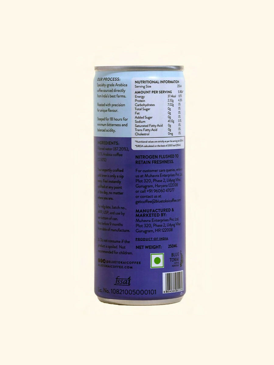 Blue Tokai Cold Brew Coffee Classic Bold Can | Grocsy