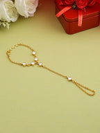 Ruby Raang Noor Minimal Gold Hand Chain | Grocsy