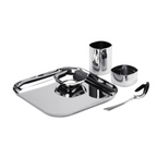 Sumeet Square Stainless Steel Heavy Gauge Mirror Finish Dinner Set | Grocsy