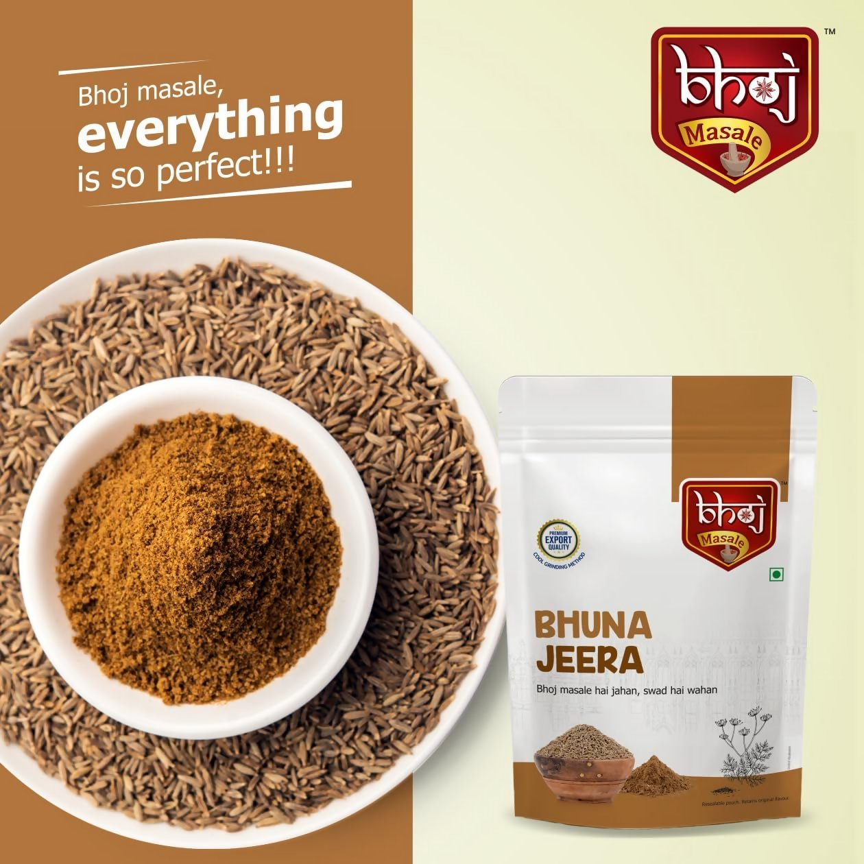 Bhoj Masale Fresh and Natural Roasted Cumin Powder | Grocsy