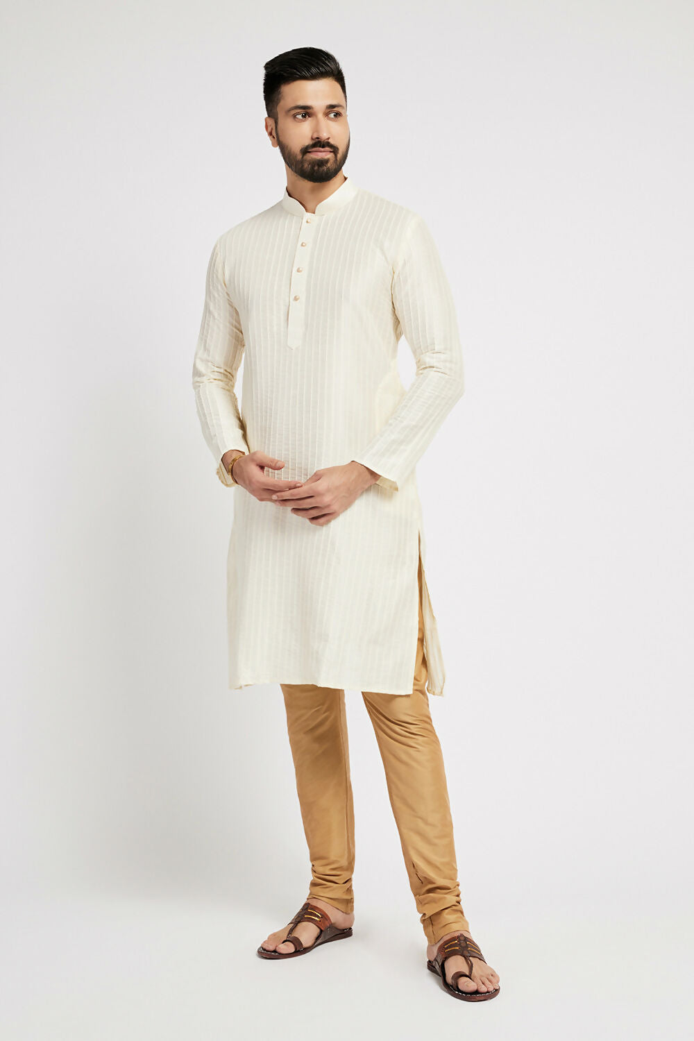 Ethnic India Beige Churidar for Men | Grocsy