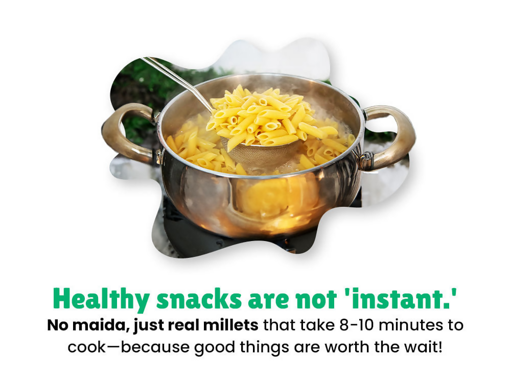 Little Joys Multi Millet Fusilli Pasta + Multi Millet Macaroni Pasta Combo | Grocsy