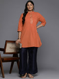 Ahalyaa Women's Traditional wear Tunic - Orange | Grocsy