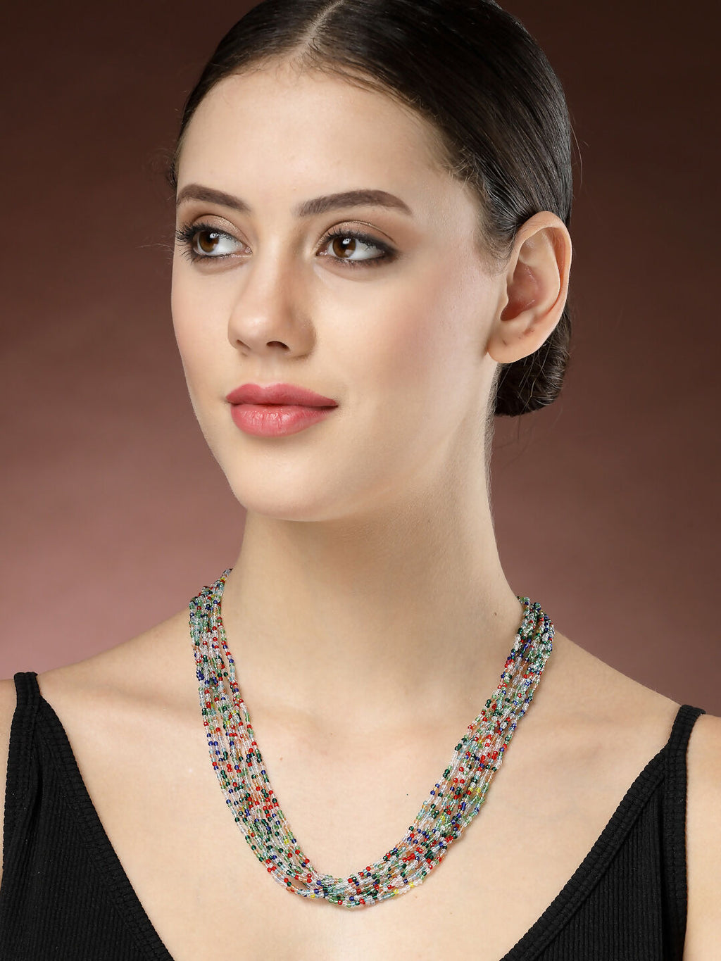 NVR Women's Multi-Coloured Handcrafted Necklace | Grocsy