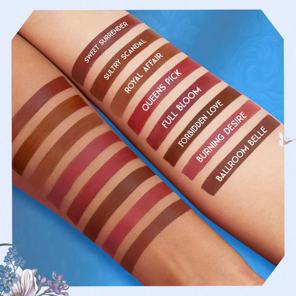 Nykaa Cosmetics X Bridgerton Creamy Matte Longwear Lipstick - Forbidden Love | Grocsy