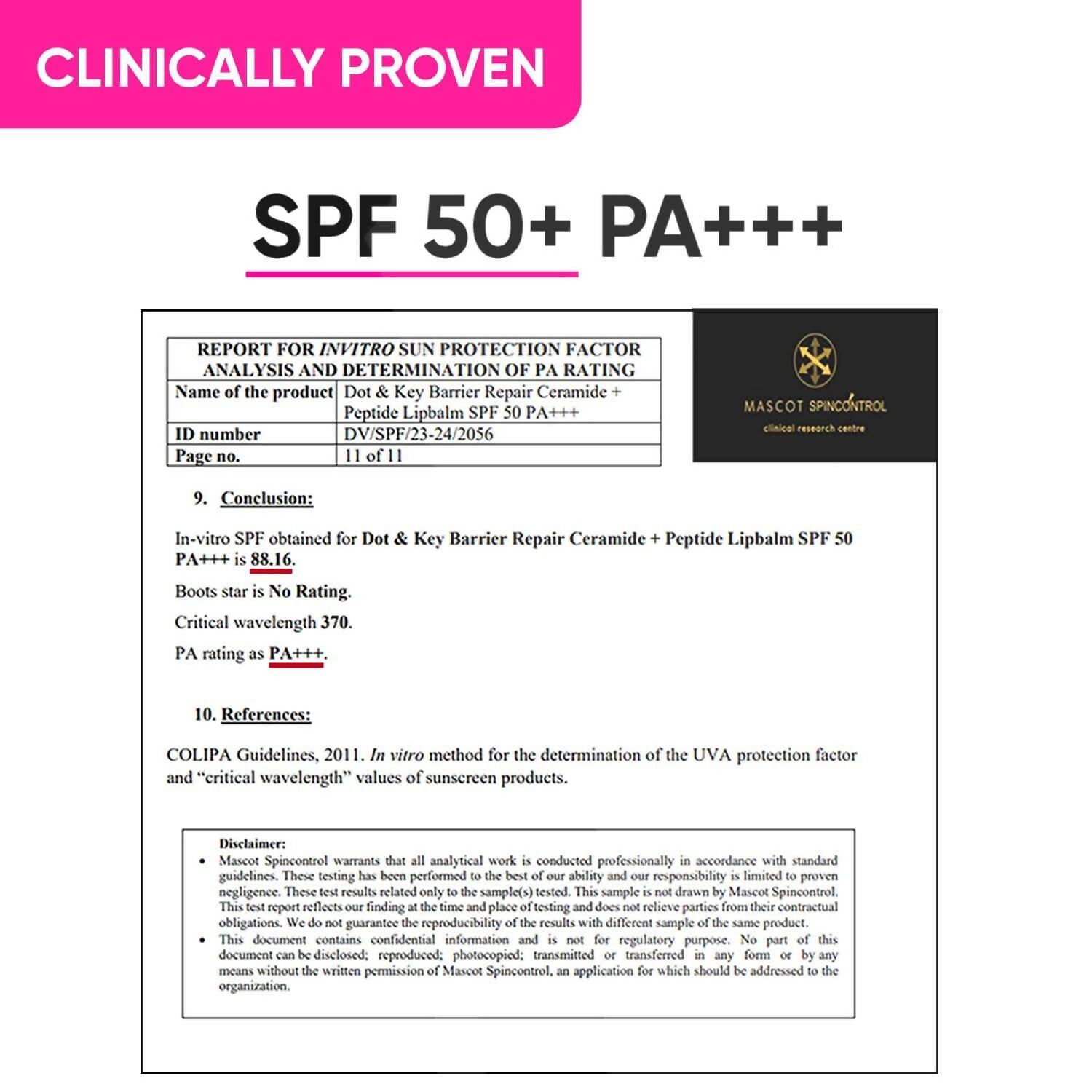 Dot & Key Barrier Repair Ceramide & Peptide SPF 50+, PA+++ Lip Balm - Red Romance | Grocsy
