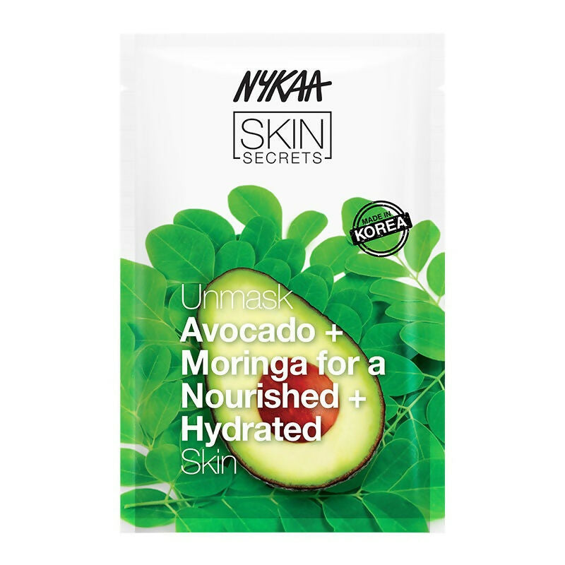 Nykaa Skin Secrets Exotic Indulgence Avocado + Moringa Sheet Mask For Nourished & Hydrated Skin | Grocsy