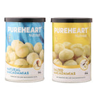Pureheart Nutreat Combo of Natural Macadamia and Salted Roasted Macadamia | Grocsy
