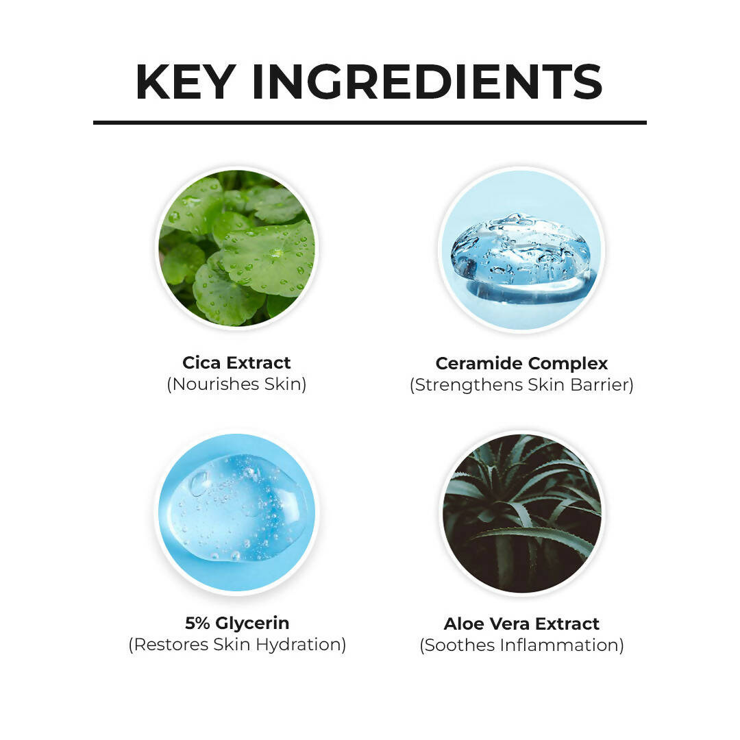 Dr. Sheth's Cica & Ceramide Gentle Cleanser Hydrating Face Wash For Normal, Dry & Sensitive Skin | Grocsy