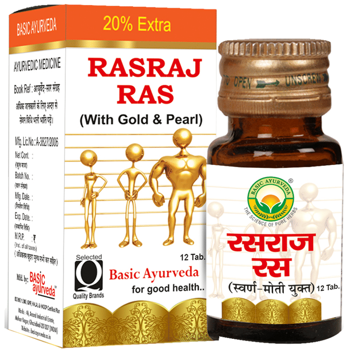 Basic Ayurveda Rasraj Ras with Gold & Pearl | Grocsy