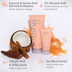 Wishful By Huda Beauty Get Clean 2% PHA & Sea Mossgentle Foaming Cleanser - Korean Skincare | Grocsy