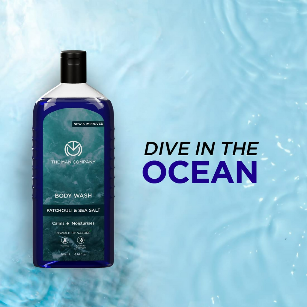 The Man Company Patchouli & Sea Salt Perfumed Body Wash | Grocsy