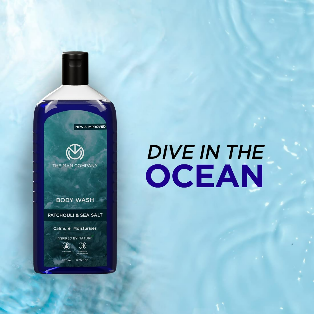 The Man Company Patchouli & Sea Salt Perfumed Body Wash | Grocsy