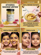 Etheric Badam Ubtan | Ayurvedic Almond Ubtan for Glowing, Radiant & Naturally Bright Skin Face Pack | Grocsy