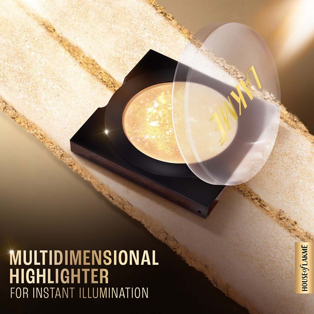 Lakme Glitterati Marble Highlighter - Gold Goddess | Grocsy