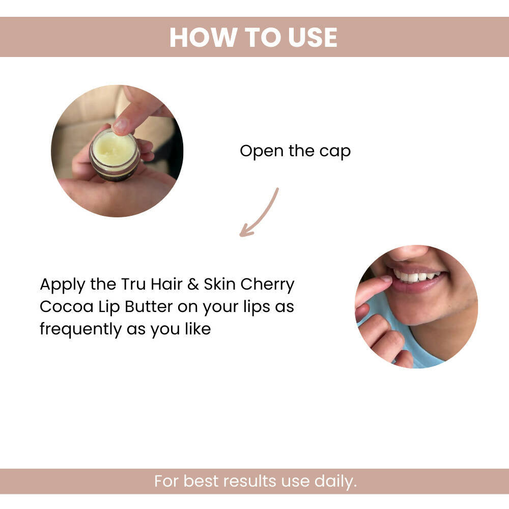 Tru Hair & Skin Cherry Cocoa Lip Butter | Grocsy