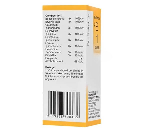 Bakson's Homeopathy B1 Drops | Grocsy