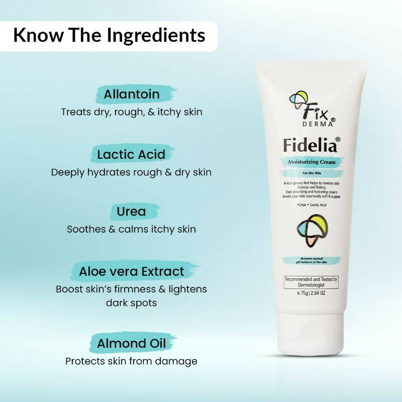 Fixderma Fidelia Moisturizing Cream For Dry Skin | Grocsy