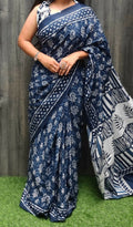 Exclusive Collection Grey Beautiful Mulmul Cotton Saree | Grocsy