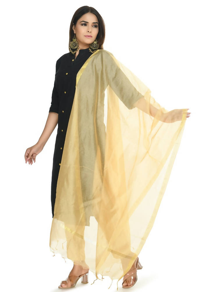 Mominos Fashion Golden Banarsi Piping Dupatta | Grocsy