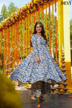 Aayaa Designer Printed Full Flared Suit | Grocsy