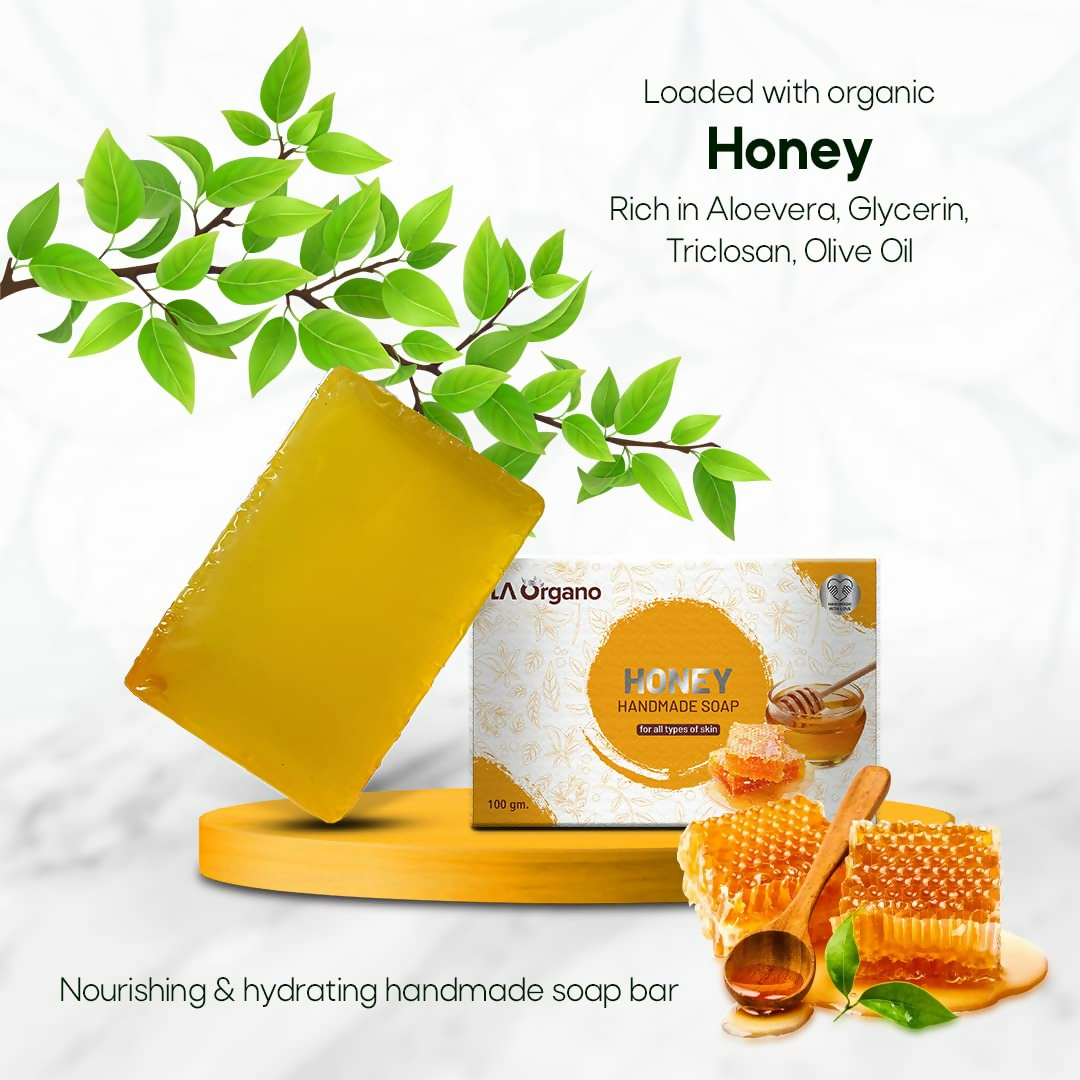 LA Organo Honey Handmade Natural Bath Soap | Grocsy