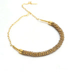 Mominos Fashion Johar Kamal Gold-Polished Brass Finish Hasli Design Choker For Women (Golden) | Grocsy