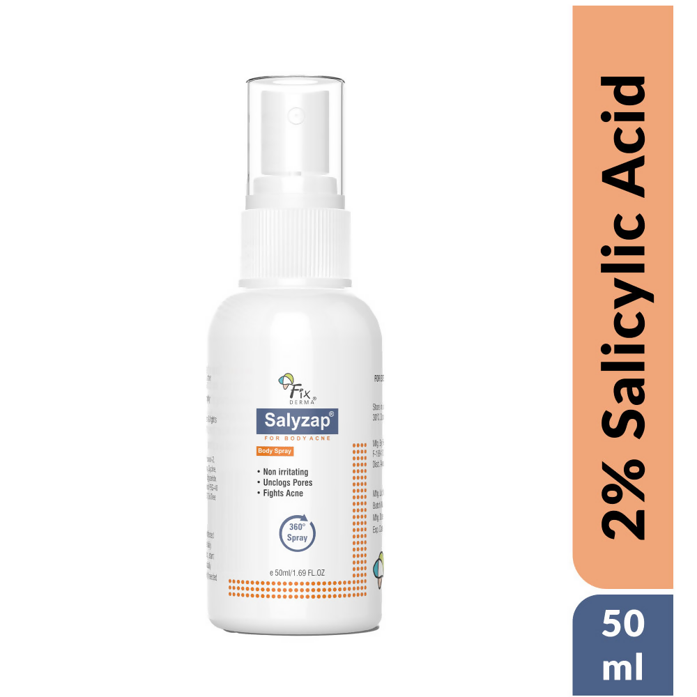 Fixderma 2% Salicylic Acid Salyzap Body Acne Spray | Grocsy