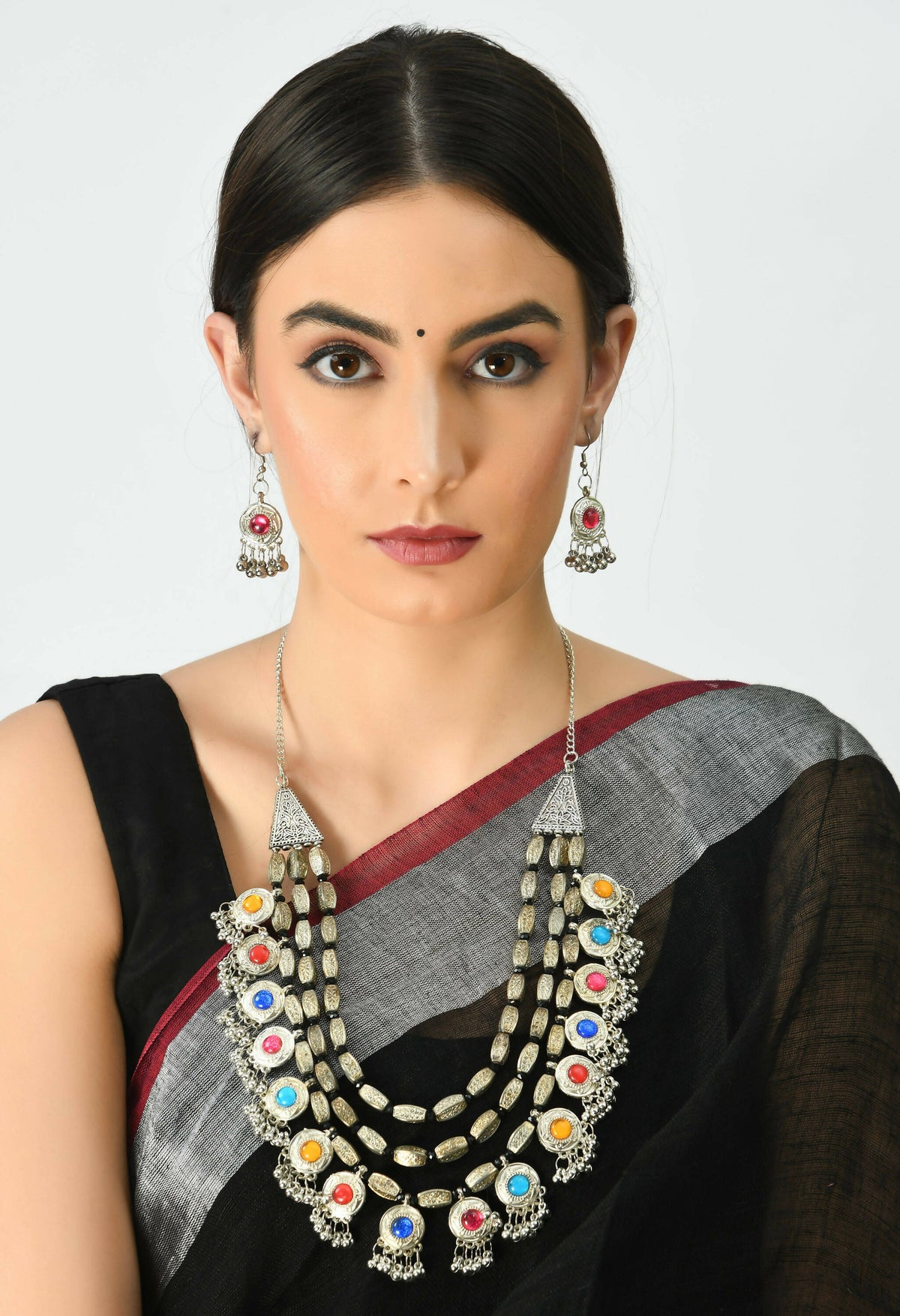 Mominos Fashion Johar Kamal Handicraft Finish Kundan Work Long Necklace For Women (Multi) | Grocsy